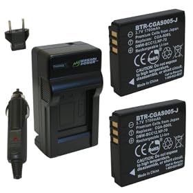 Wasabi Power Battery and Charger Kit for Panasonic Lumix CGA-S005, CGA-S005A, CGA-S005A/1B, CGA-S005E, DMW-BCC12, DMC-FX100, DMC-FX50, DMC-FX07, DMC-FX3, DMC-FX01, DMC-LX1, DMC-LX2, DMC-LX3, DMC-FX8, DMC-FX9, DMC-FX10, DMC-FX12, DMC-FX150