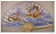Oriental Wall Fan | Asian Wall Decor 35" White Yellow Dragon