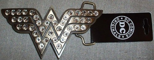  DC Comics WONDER WOMEN Logo w/Rhinestones Belt BUCKLE