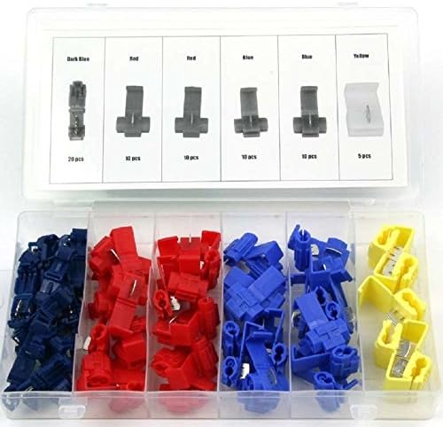 TAKSDAI Quick Wire Splice Connector Assortment 65pcs No Strip Wiring Connections 10-22ga
