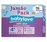 Details zu "Babylove Jumbopack Premium Windeln maxiplus 9-20kg, 76 Windeln"