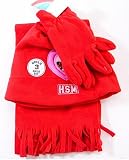 High School Musical Kids Girls Red 3 Piece Hat Gloves & Scarf Set