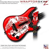 Big Kiss White on Red Skin fits Band Hero, Guitar Hero 5 & World Tour Guita ....