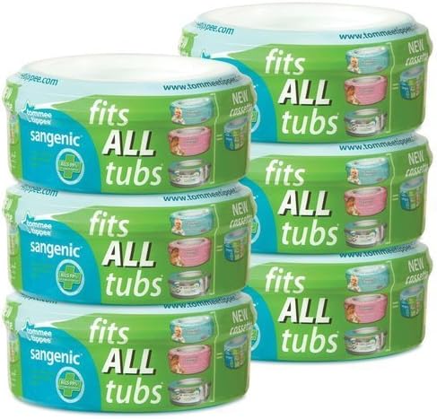 6 X Tommee Tippee Sangenic Baby Nappy Sacks Bags Wrappers Refills Cassettes Pack Best Quality Fast Shipping Ship Worldwide by Tommee