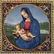 Raffael (Madonna Conestabile, scene: Mary and Christ child, Tondo) Art Poster Print - 11x17