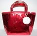 Two's Company - Merry and Bright, In the Limelight Metallic Thermal Tote, Insulated Lunch Bag, Cooler, Red