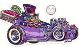 Coffin Hauler Monster Roadster Sticker by Von Franco