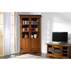 Eckvitrine / Schrank Glory massiv Pinie