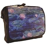 Messenger Printed Book bag--Nymphaea Waterlilies by Monet