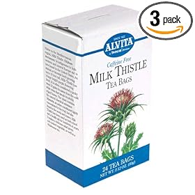 Alvita Tea Bags, Milk Thistle, 24 tea bags (Pack of 3)
