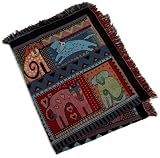 Laurel Burch 50-inch by 60-inch Mythical Dogs Throw