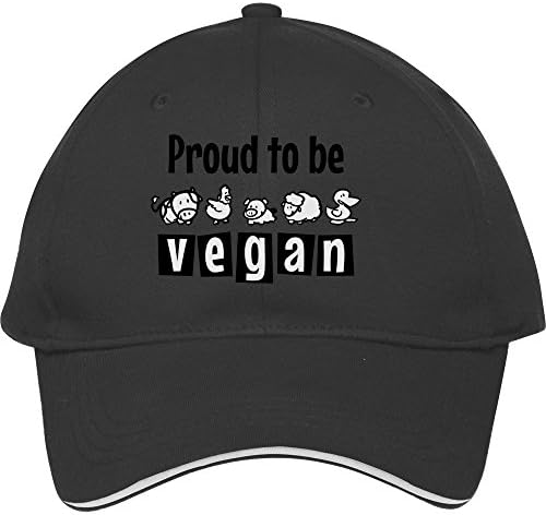 Male/female Cotton Baseball Cap Outdoor Casual Snapback Caps Hatsproud To Be Vegan Black Genesim