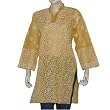 Cotton Womens Clothing Kurtis Womens Top Chikan Embroidery Size M