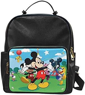 GeniusBag Disney Boys' Mickey Mouse Custom Backpack, Black, 10.7"(L) x 6.49"(W) x 14.96"(H)