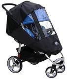 Tike Tech Single City X4 All Season Stroller Cover, Black/Clear