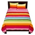 Home Brights Stripe Dots Quilt - Multicolored