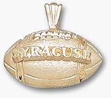Syracuse Orangemen Syracuse Football Pendant - 14KT Gold Jewelry