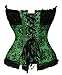 BSLINGERIE Women Black Floral Gothic Lolita Princess Corset