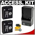 2 Replacement Panasonic CGA-S007 Batteries and Mini Battery Charger for Panasonic Lumix DMC-TZ5, TZ4, TZ3 Digital Cameras
