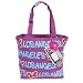 Robin Ruth Purple Canvas Los Angeles Butterfly Small Tote Bag Shopper Handbag Travel Souvenir
