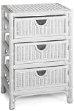 Wicker Single Three-drawer Storage Chest