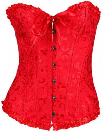 Green Trade Women's Sexy Shaper Corset with G-string Red Size XL