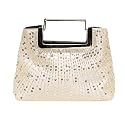 ivory silk sequined wedding / occasion bag free delivery
