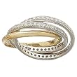 Two Tone Multi Ring Diamond Anniversary Band