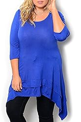 Plus Size Rayon/Viscose Tiered Tunic 