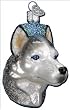 Husky Head Ornament
