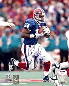 Signed Thurman Thomas Picture - 8x10 #4 Hof 7 - PSA/DNA Certified - Autographed NFL Photos