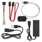 SATA/PATA/IDE Drive to USB 2.0 Adapter Converter Cable for 2.5 / 3.5 Inch Hard Drive / Optical Drive with External AC Power Adapter