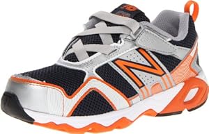 New Balance KV695 Running Shoe (Little Kid/Big Kid),Blue/Orange,5 W US Big Kid