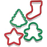 Wilton Holiday Grippy Cookie Cutters, Set of 4