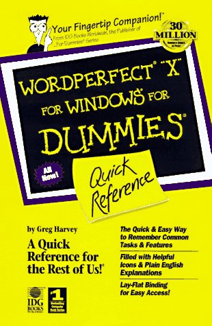 Wordperfect 8 for Windows for Dummies Quick Reference
