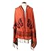 New Black Red Women's Reversible Two-Face Silk Pashmina Shawl Scarf Butterfly