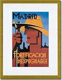 Gold Framed/Matted Print 17x23, Madrid: Impregnable Fortress