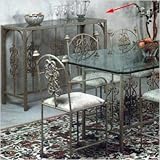 IMAGE OF Garden Buffet with Glass Insert Metal Finish: Sand