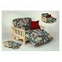 Wide Mission Futon Twin Lounger w/ 9" Premium Futon Mattress