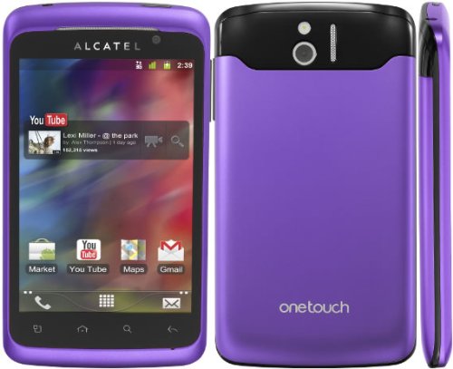 Alcatel onetouch 991D Play Smartphone (10,2 cm (4 Zoll) Touchscreen, 3,2 Megapixel Kamera, Dual SIM, Android 2.3) lilac