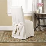 Cotton Duck Full Length Dining Room Chair Slipcover Fabric: (As Shown) Natural