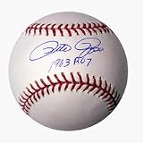 Pete Rose Autographed MLB Baseball - With 1963 ROY Inscription