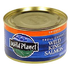 Wild Planet Troll Caught Wild King Salmon, Smoked, 6-Ounce Cans (Pack of 3)