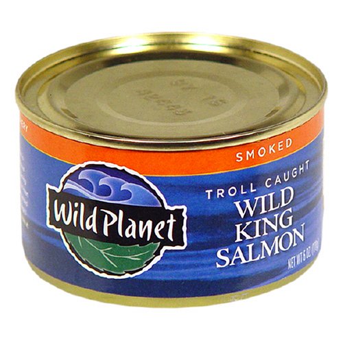 Wild Planet Troll Caught Wild King Salmon, Smoked, 6-Ounce Cans (Pack of 3) by Wild Planet