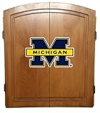 Michigan Wolverines Dartboard Dart Board & Case