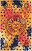 Tie Dye Sun & Moon Indian Bedspread, Twin Size