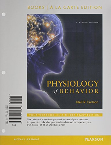 physiology of behavior books a la carte plus new mypsychlab with etext access card package 11th edition