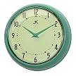 Retro Green Metal Wall Clock
