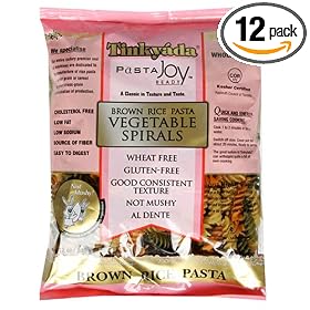 Tinkyada Brown Rice Spirals with Vegetables, 12-Ounce Packages (Pack of 12)