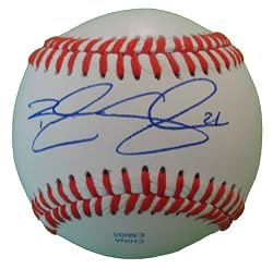Brandon Snyder Autographed ROLB Baseball, Texas Rangers, Baltimore Orioles, Proof Photo